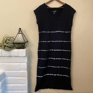 Universal Thread Dark navy black tie dye maxi dress